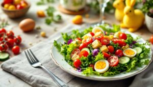 Ta wielkanocna sałatka wygląda pięknie na stole. Smakuje jeszcze lepiej niż wygląda