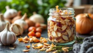 Wszyscy wyrzucają łupiny czosnku i cebuli, a ja robię z nich genialny i zdrowy dodatek do dań