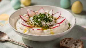 Rzodkiewka, serek wiejski i szczypiorek: pasta wielkanocna gotowa w 3 minuty