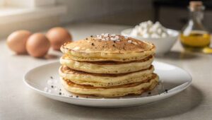 Biorę 2 jajka i serek wiejski. Pięć minut później mam stos białkowych placuszków na śniadanie