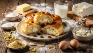 Drożdżówki z serem robię z jednego ciasta. Wyrastają na blasze i starczą na cały weekend