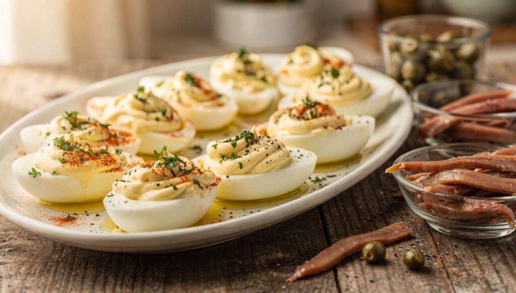 Faszerowane jajka z anchois i kaparami: przepis na Wielkanoc, który goście zapamiętują